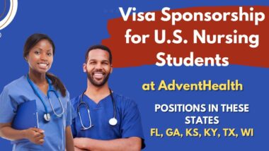 $97,000 Visa Sponsorship Grant: Apply For A Nursing Jobs in the USA